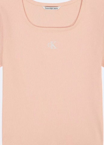 Бледно-розовая летняя футболка Calvin Klein