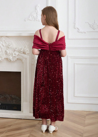 Бордовое платье SHEIN (366092693)