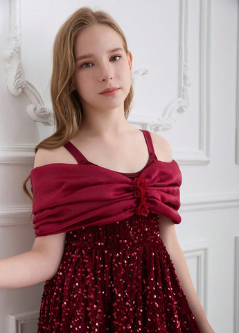 Бордовое платье SHEIN (366092693)