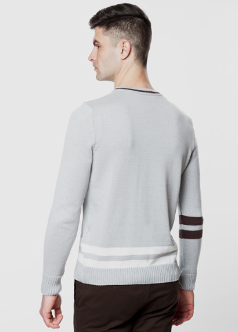 Сірий демісезонний пуловер чоловічий Arber V-neck 7 AVT-65