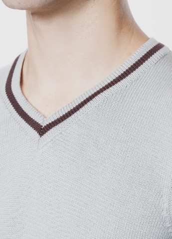 Серый демисезонный пуловер мужской Arber V-neck 7 AVT-65