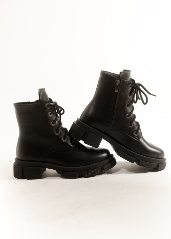 Зимние простые и надежные зимние ботинки из натуральной кожи берцы INNOE со шнуровкой
