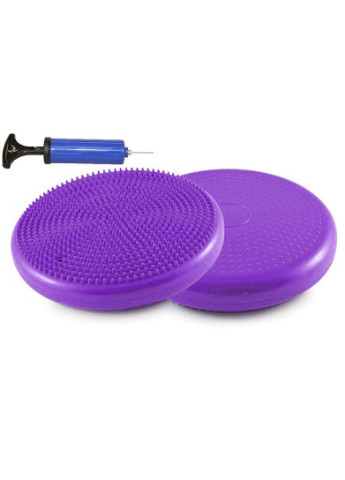 Балансировочная массажная подушка фиолетовая с насосом (сенсомоторный массажный балансировочный диск для баланса и массажа) EasyFit (241214887)