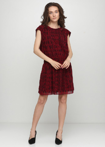 Бордовое кэжуал платье Gap с абстрактным узором