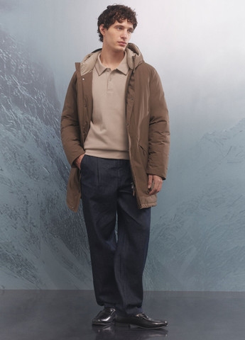 Бежева зимня куртка Springfield