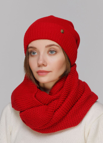 Теплый зимний комплект (шапка, шарф-снуд) на флисовой подкладке 660414 DeMari 77 ненси (239417777)