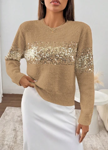 Песочный демисезонный джемпер джемпер SHEIN
