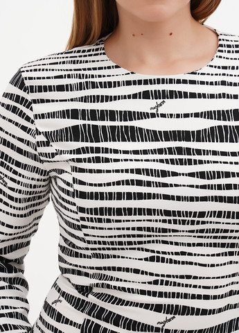 Чорно-білий кежуал сукня Sassofono з геометричним візерунком