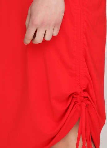 Красное кэжуал платье Adia Fashion однотонное