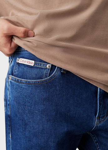 Синие демисезонные слим джинсы Calvin Klein Jeans