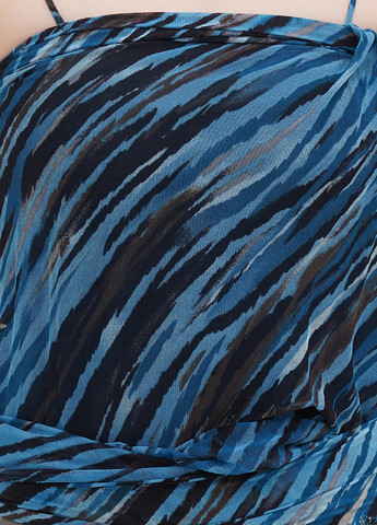 Синее кэжуал платье футляр Liu Jo зебра