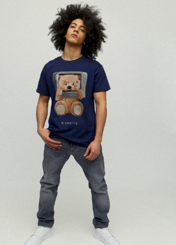 Темно-синя футболка чоловіча YAPPI