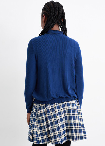 Синяя однотонная блузка C&A демисезонная