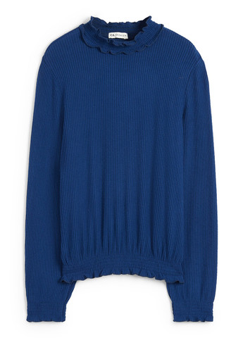 Синяя однотонная блузка C&A демисезонная