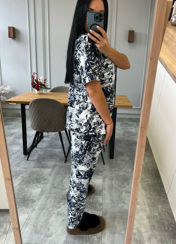 Чорна всесезон піжама (сорочка, шорти, штани) сорочка + шорти + брюки Fashion