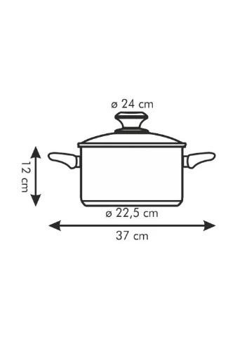 Каструля Presto 24 см 5 л з кришкою Tescoma (255190925)