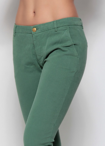 Зеленые кэжуал демисезонные зауженные брюки Sprider
