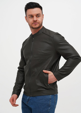 Серо-зеленая демисезонная куртка Trend Collection