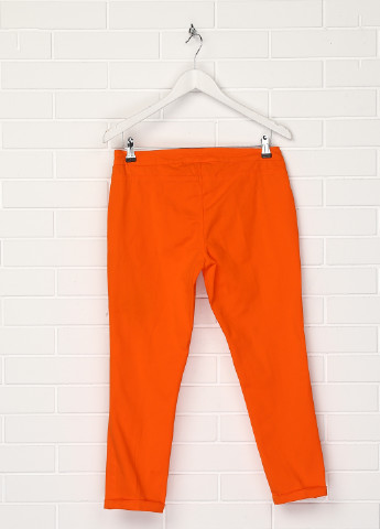 Оранжевые кэжуал демисезонные брюки Zara