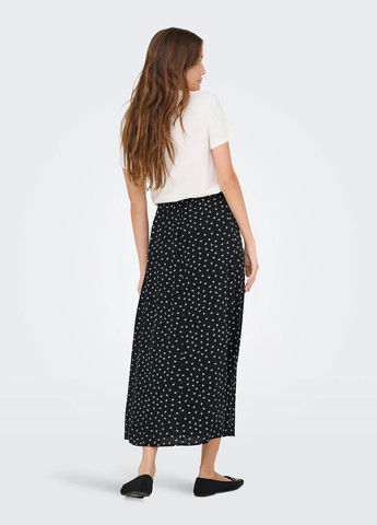 Черная кэжуал цветочной расцветки юбка Only