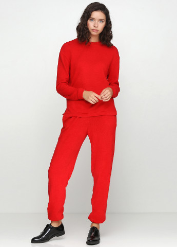 Красные кэжуал демисезонные брюки Anna Yakovenko