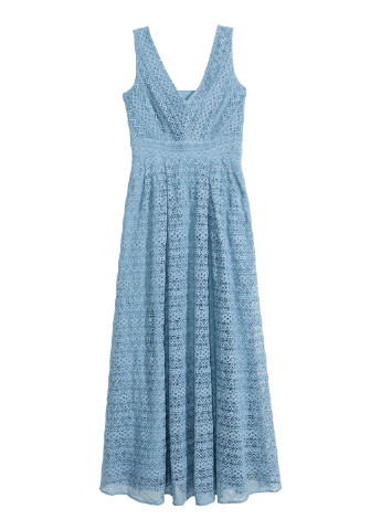 Блакитна вечірня плаття, сукня кльош H&M однотонна