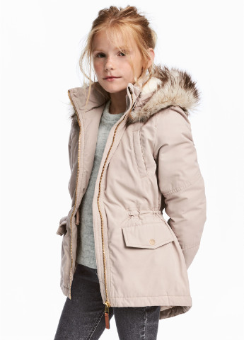 Бежевая зимняя куртка H&M