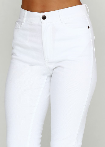 Белые джинсовые демисезонные зауженные брюки Brigitte Bardot
