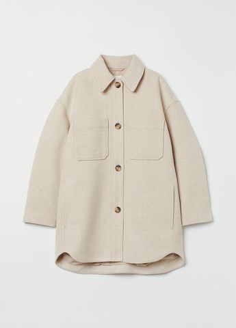 Світло-бежева демісезонна куртка вільного крою весняно-осіння H&M