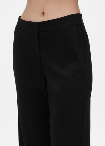 Черные кэжуал демисезонные укороченные, прямые брюки S.Oliver