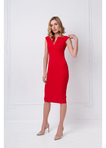 Червона ділова сукня гретта футляр BYURSE однотонна