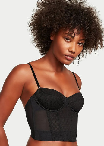 Чорний демісезонний комплект (бюстьє, трусики) Victoria's Secret