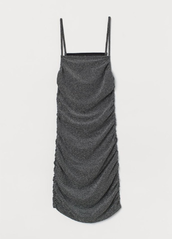 Графитовое коктейльное платье футляр H&M меланжевое