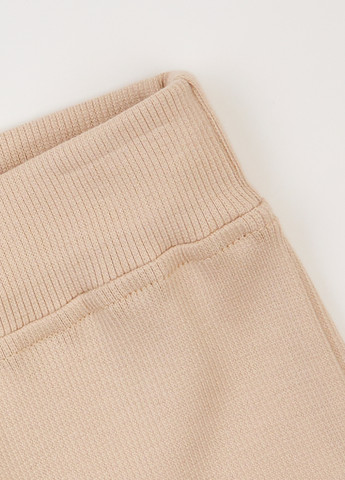 Бежевый демисезонный комплект (лонгслив, брюки) Фламинго