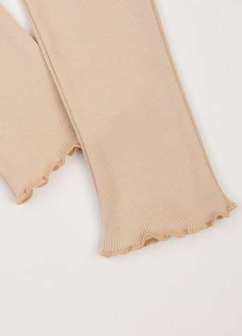 Бежевый демисезонный комплект (лонгслив, брюки) Фламинго