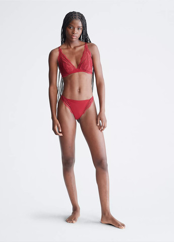 Бордовый триэнджел бюстгальтер Calvin Klein с косточками нейлон