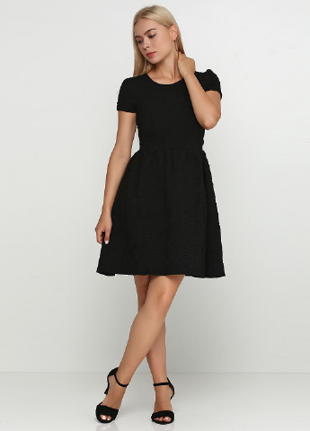 Черное кэжуал платье с юбкой-солнце Brigitte Bardot однотонное