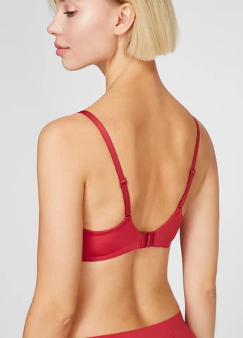 Бордовый бюстгальтер Calvin Klein с косточками полиамид