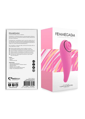 Пульсатор для клитора плюс вибратор - FemmeGasm Tapping & Tickling Vibrator Pink FeelzToys (252297276)