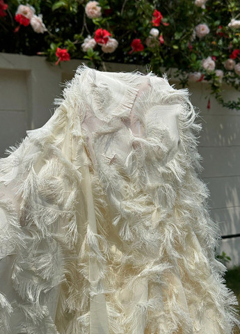 Кремова святковий, кежуал сукня кльош SHEIN однотонна