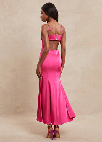 Розовое вечернее, кэжуал платье годе SHEIN однотонное