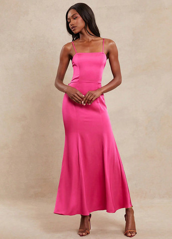 Розовое вечернее, кэжуал платье годе SHEIN однотонное