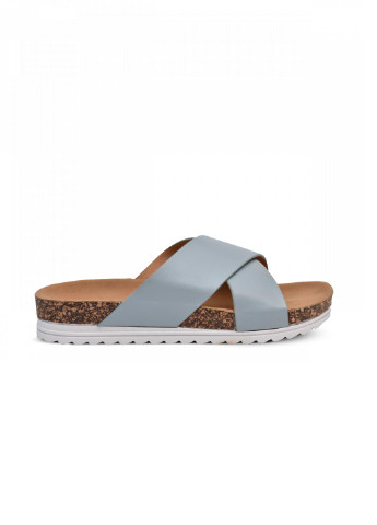 Голубые шлепанцы женские et9303 No Brand