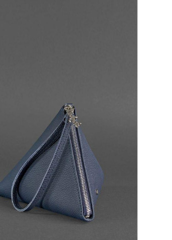 Кожаная женская сумка-косметичка Пирамида синяя BlankNote (253147494)
