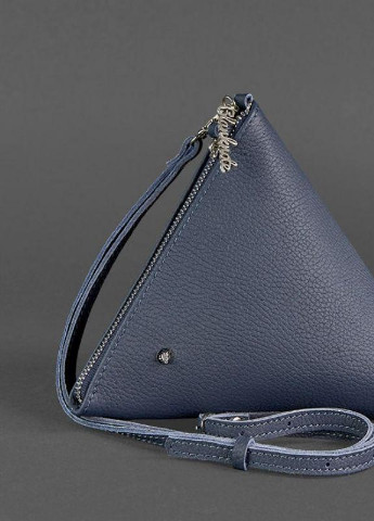 Кожаная женская сумка-косметичка Пирамида синяя BlankNote (253147494)
