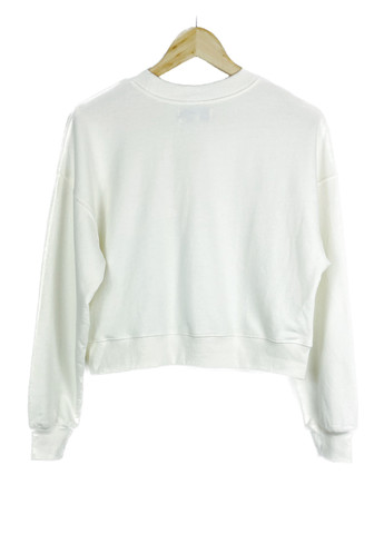 Білий світшот Pull & Bear однотонний без декору (261995910)