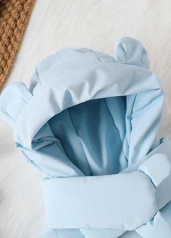 Світло-блакитна демісезонна комплект (куртка, шарф) SHEIN