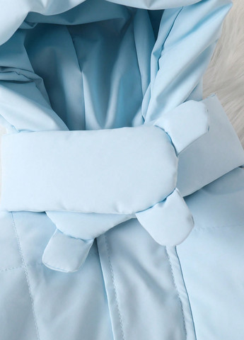 Світло-блакитна демісезонна комплект (куртка, шарф) SHEIN