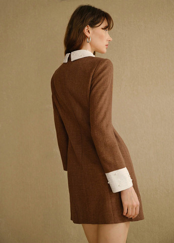 Коричнева ділова, кежуал сукня SHEIN однотонна