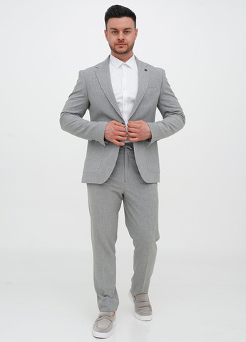 Сірий демісезонний костюм (піджак, штани) брючний Trend Collection